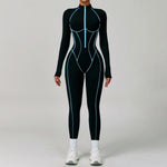 Load image into Gallery viewer, Premium Contour Seamless Breathable Jumpsuit With Front Zip
