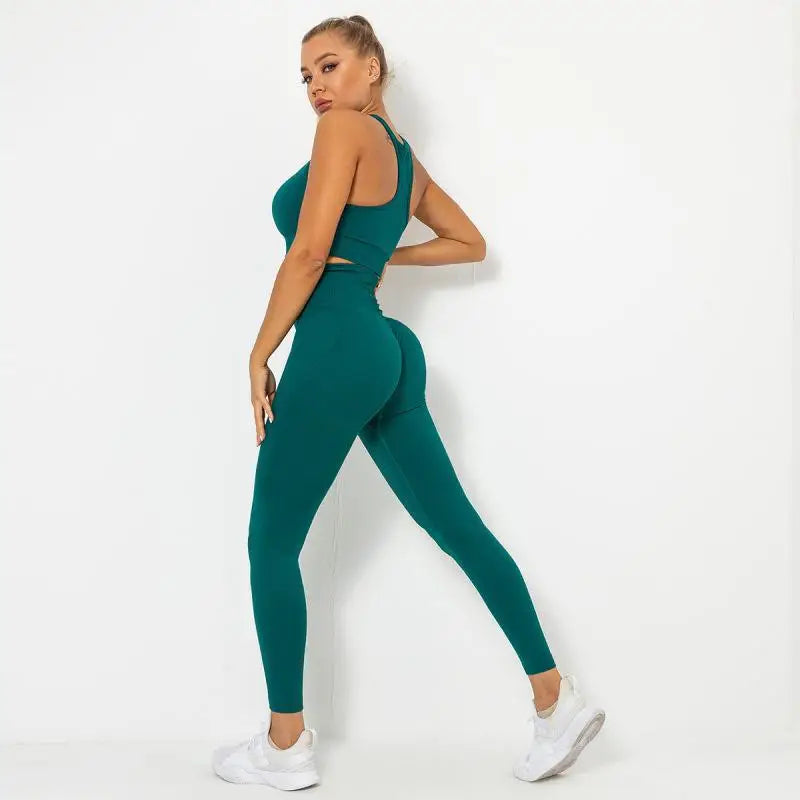 Seamless Contour Two Piece Yoga Set Performance Wear