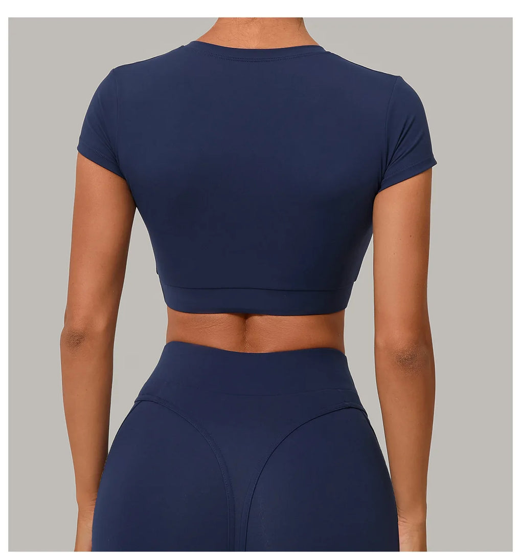 Premium Quick Dry Yoga Tee With Light Weight Sleeves