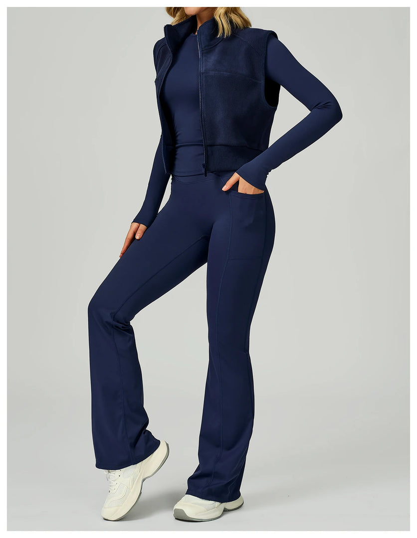 Winter Velvet Contoured High Neck Performance Cozy Vest