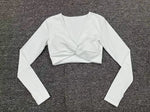 Load image into Gallery viewer, Seamless Ultra Soft Long Sleeve Yoga Crop Removable Pads
