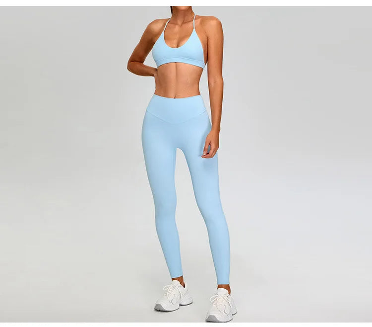 Luxurious Premium Contoured Two Piece Yoga Set Nylon