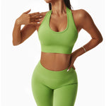 Load image into Gallery viewer, Breathable Sculpted Yoga Performance Bra With Halter Back
