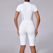 Seamless Zippered Contour Yoga Bodysuit for Performance