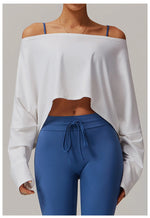 Load image into Gallery viewer, One Shoulder Bat Sleeve Yoga Hoodie Ultra Performance
