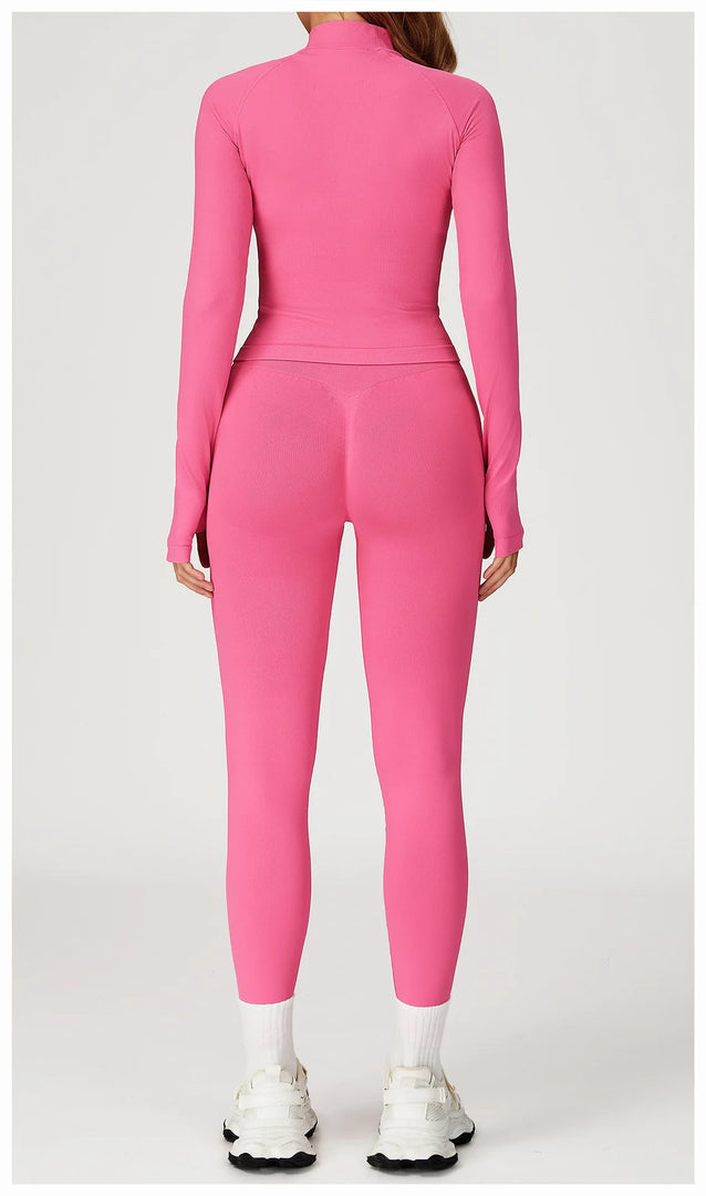 Seamless Contour Two Piece Yoga Set for Performance