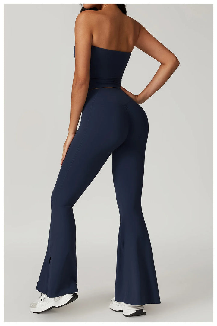 Sculpted Strapless Yoga Vest Contoured Support Brassiere