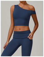 Load image into Gallery viewer, Breathable One Shoulder Sculpted Performance Contour Bra
