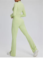 Load image into Gallery viewer, Contour Stretch Athleisure Bell Bottoms Set Nylon Spandex
