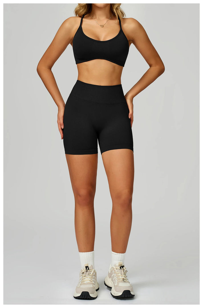 Seamless Contour 2-Piece Contemporary Yoga Set Breathable