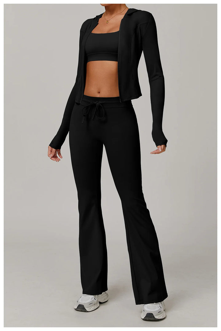 Zip Front Yoga Jacket Breathable High Stretch Nylon