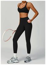 Load image into Gallery viewer, Seamless Performance Contour Yoga Set With Waist Band
