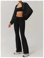 Load image into Gallery viewer, One Shoulder Bat Sleeve Yoga Hoodie Ultra Performance
