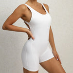Load image into Gallery viewer, Backless One-Piece Yoga Tracksuit Breathable Nylon Knit
