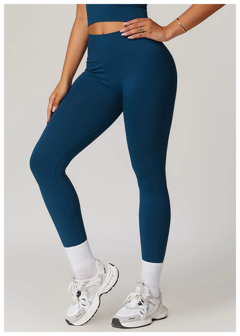 Seamless High Waist Studio Leggings With Breathable Fabric