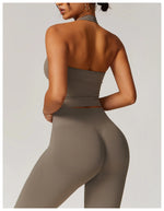 Load image into Gallery viewer, Luxurious Hanging Neck Seamless Sports Bra Nylon Spandex
