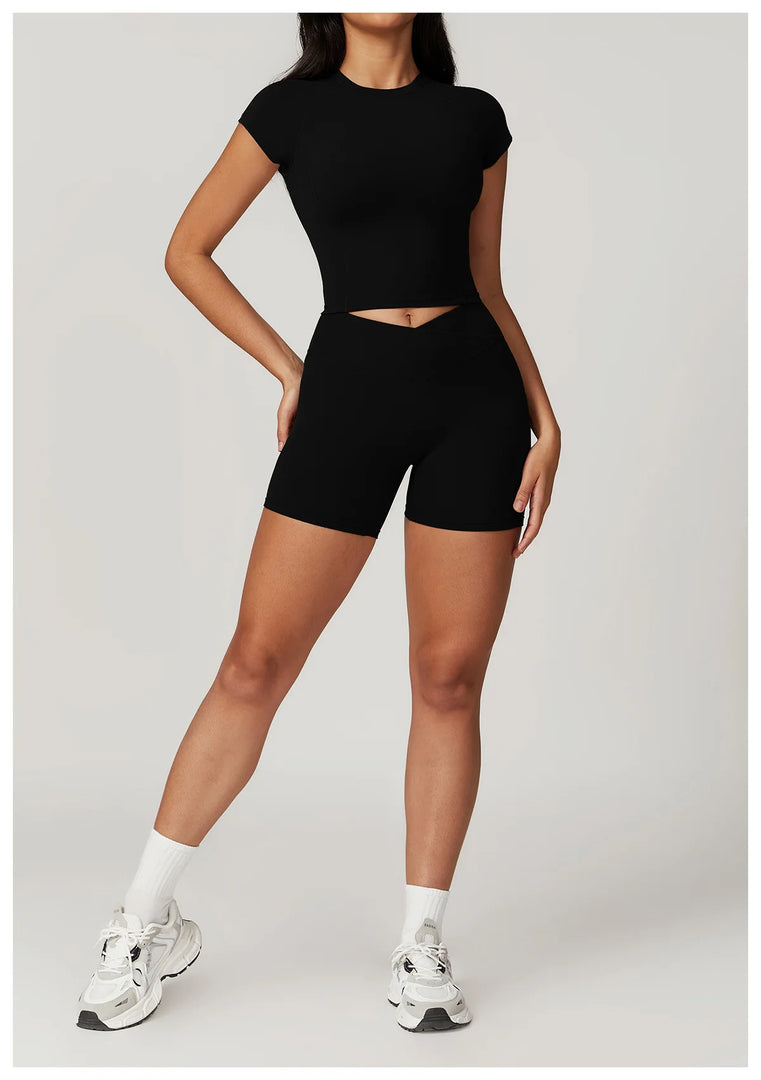 Breathable Seamless Studio Tee Nylon Knit For Running