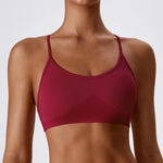 Load image into Gallery viewer, Breathable Cross Strap Contour Seamless Performance Bra

