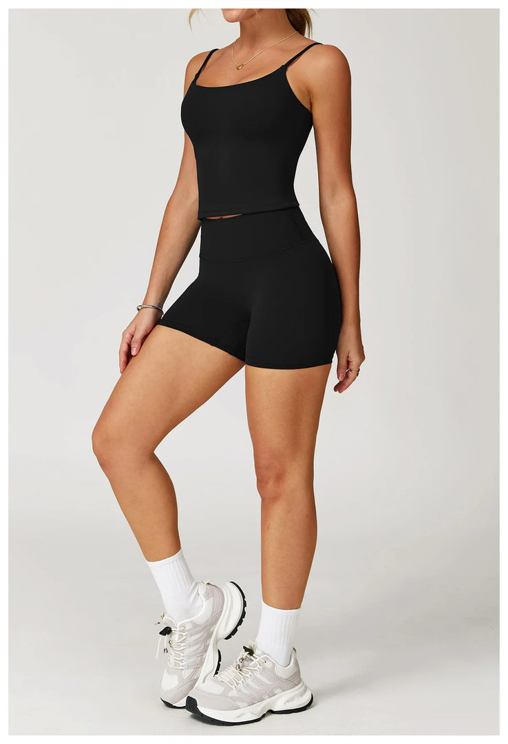 Performance Contour Seamless Two Piece Yoga Bra Set Nylon