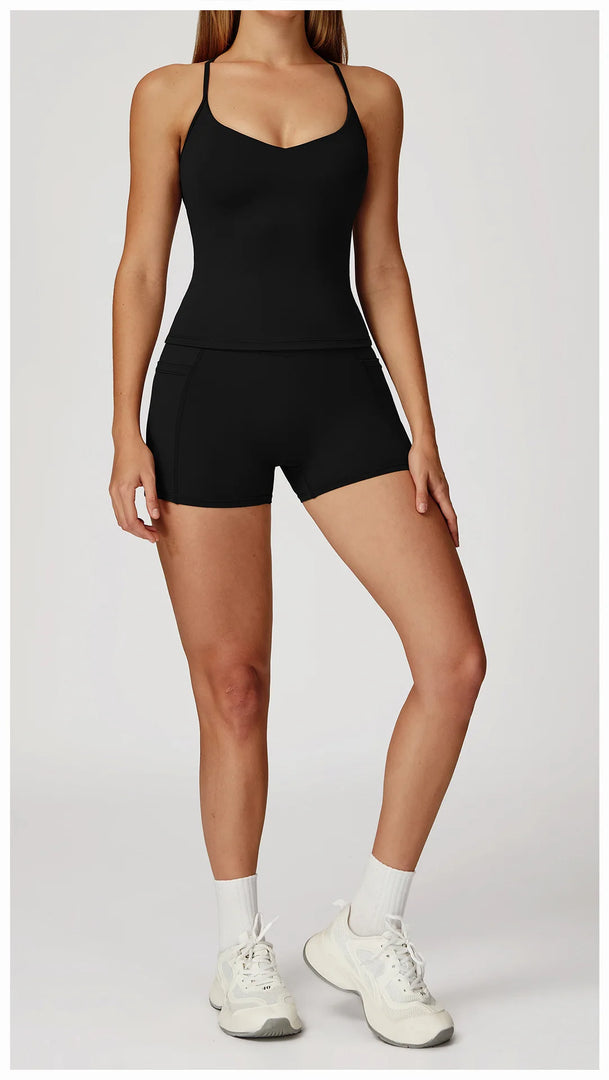 Cross Strap Light Weight Breathable Contour Sport Bra