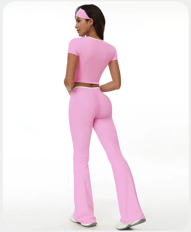 High Waist Contoured Performance Leggings Nylon Knit