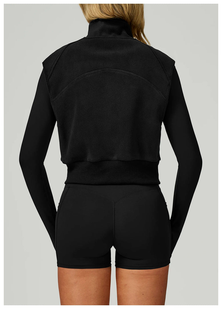 Winter Velvet Contoured High Neck Performance Cozy Vest