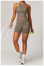 Load image into Gallery viewer, Seamless Contour Performance Fabric Two Piece Yoga Set
