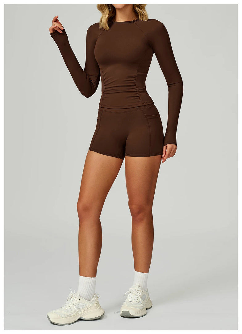 2 Piece Contoured Breathable Yoga Ensemble Knitwear