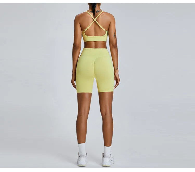 Seamless Contour 2 Piece Sculpted Yoga Wear Breathable