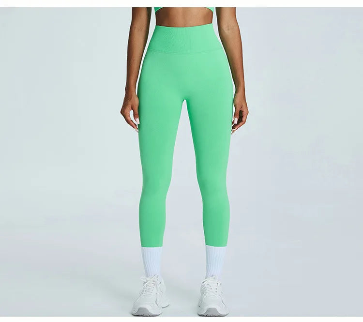 Seamless High Waist Leggings Moisture Wicking Contour