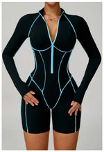 Load image into Gallery viewer, Contoured Zip Front Performance Tracksuit Yoga Set Premium
