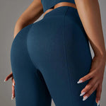 Load image into Gallery viewer, Ribbed Scrunch Contour Seamless High Waist Leggings
