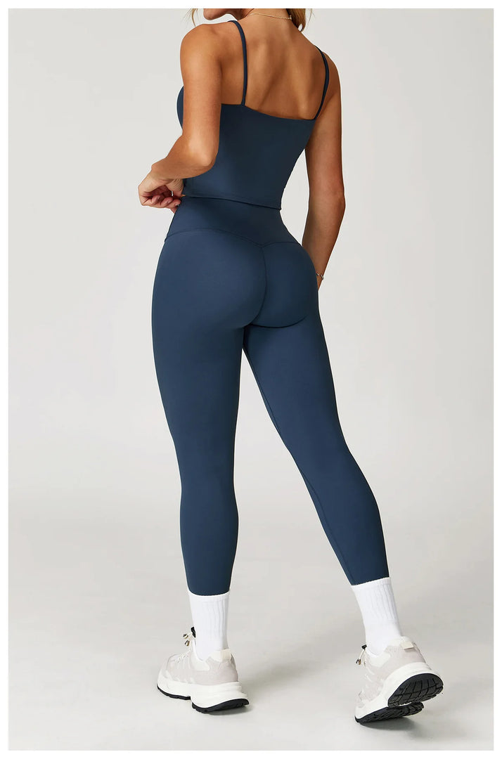 Performance Contour Seamless Two Piece Yoga Bra Set Nylon