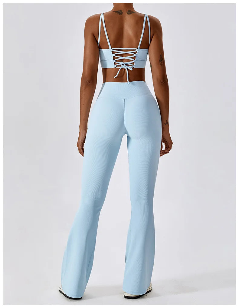 Contour High Waist Flare Leggings With Performance Wear