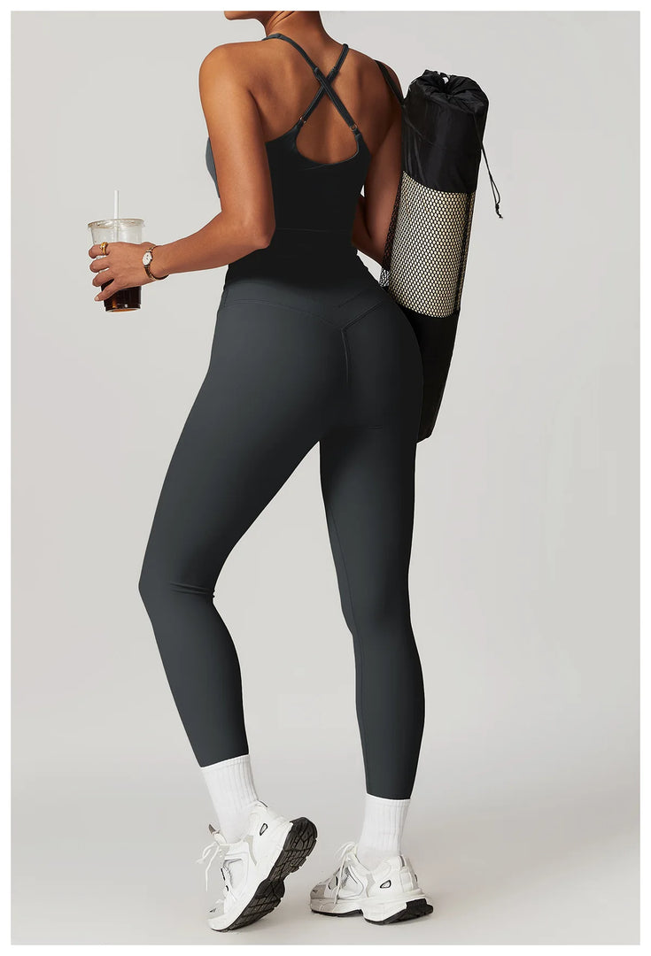 2 Piece Premium Contoured Leggings Set For Performance