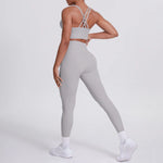 Load image into Gallery viewer, Ultra Luxe Contour Yoga Wear 2 Piece Leggings Nylon

