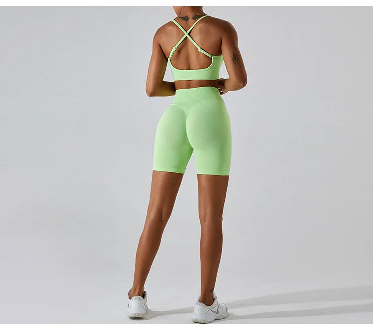 Seamless Contour 2 Piece Sculpted Yoga Wear Breathable