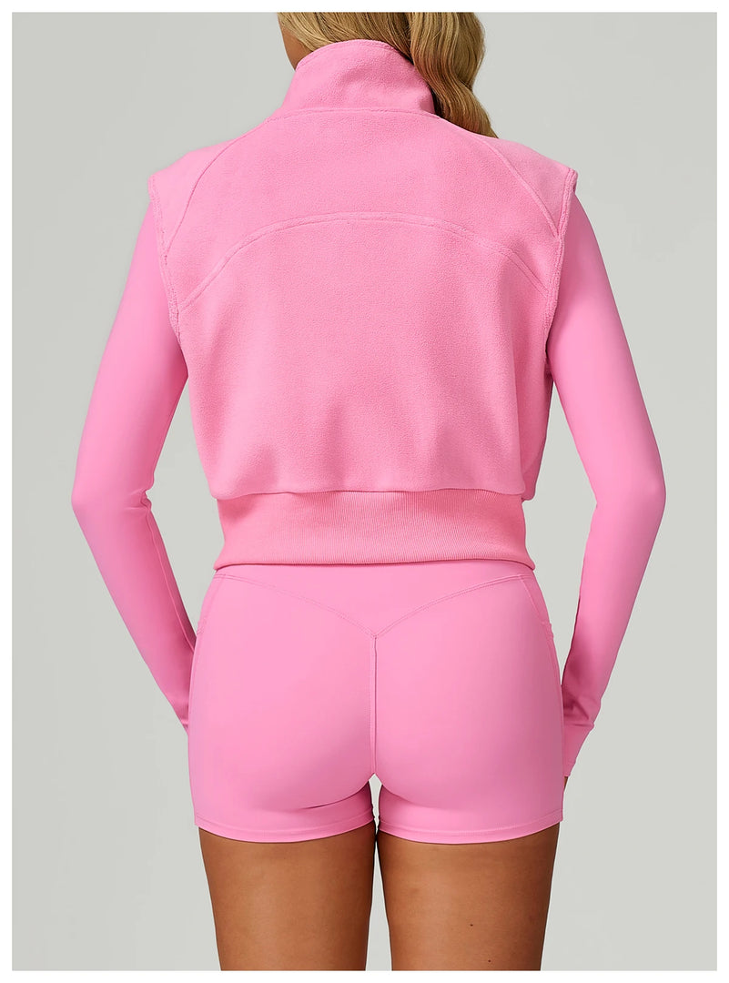 Winter Velvet Contoured High Neck Performance Cozy Vest