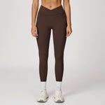 Load image into Gallery viewer, Cross Waist High Rise Contoured Elegance Yoga Leggings
