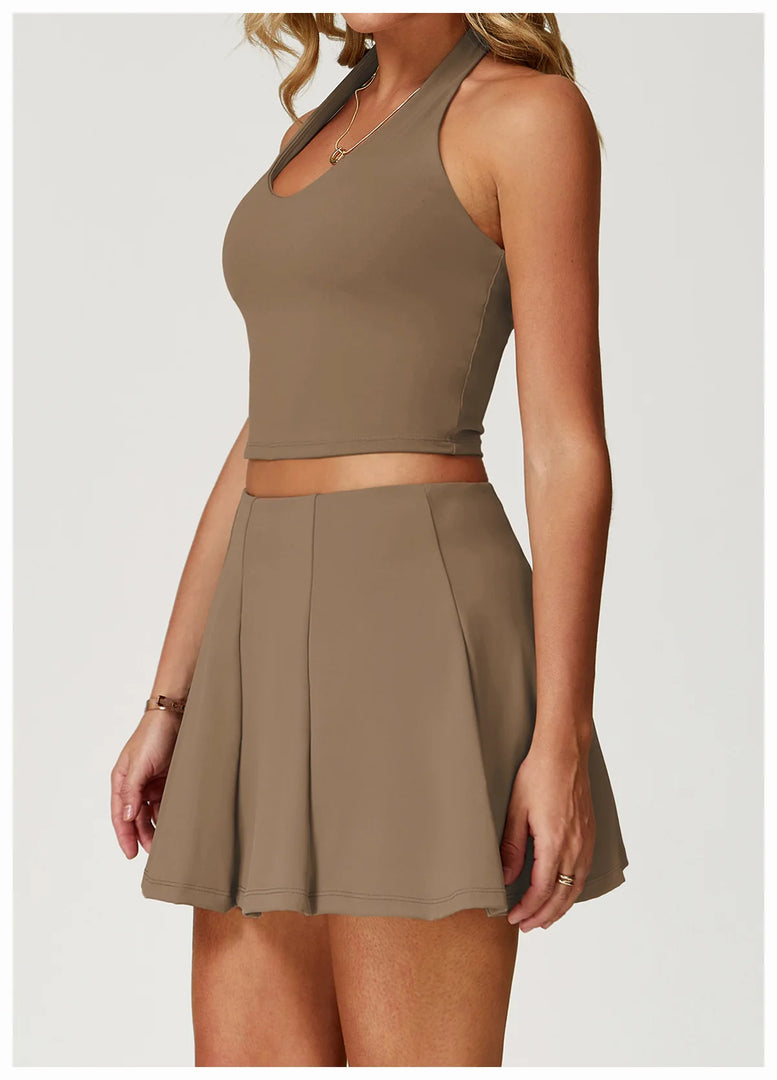 Halter Seamless Yoga Bra Vest with High Performance Fabric