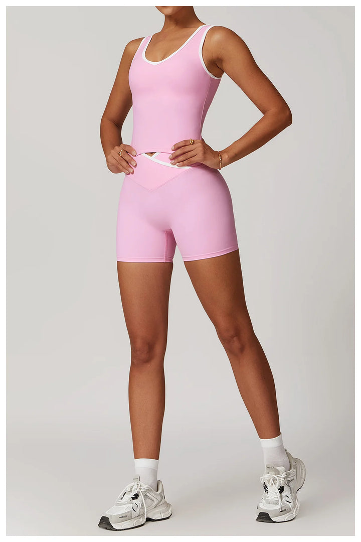 Breathable Two Piece Performance Yoga Set Contour Leggings