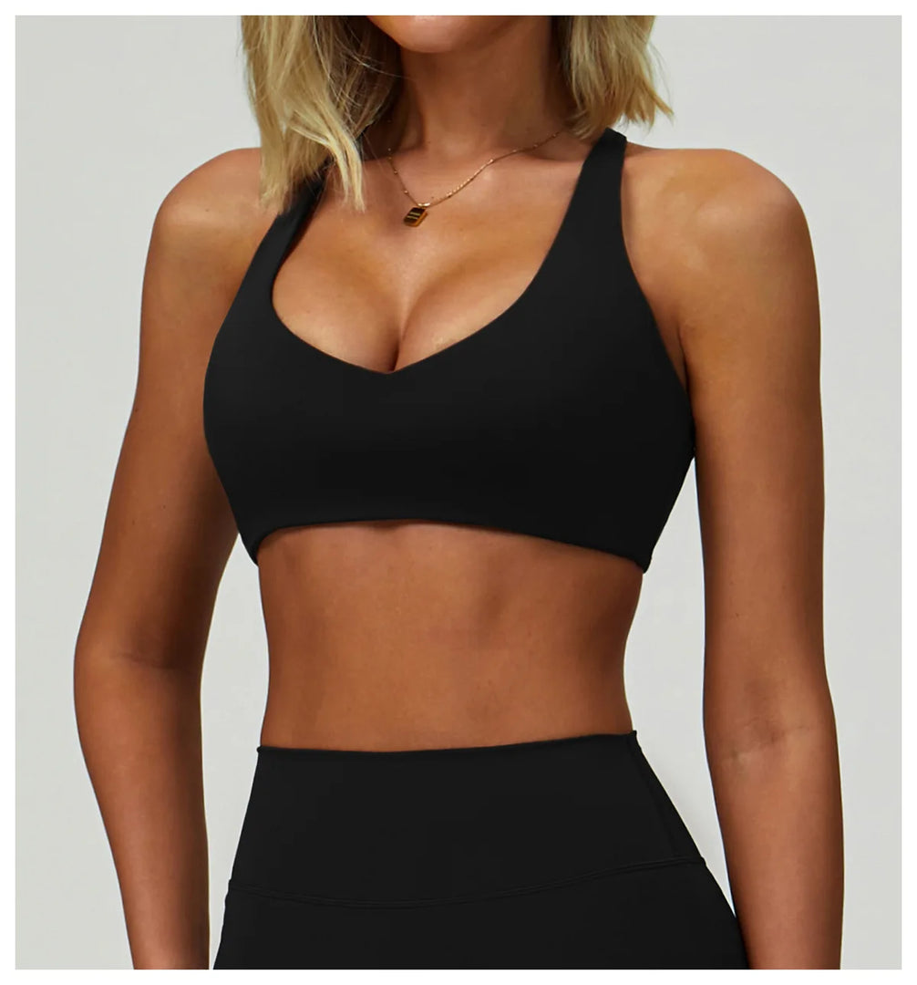 Contoured Breathable High Support Seamless Sports Bra