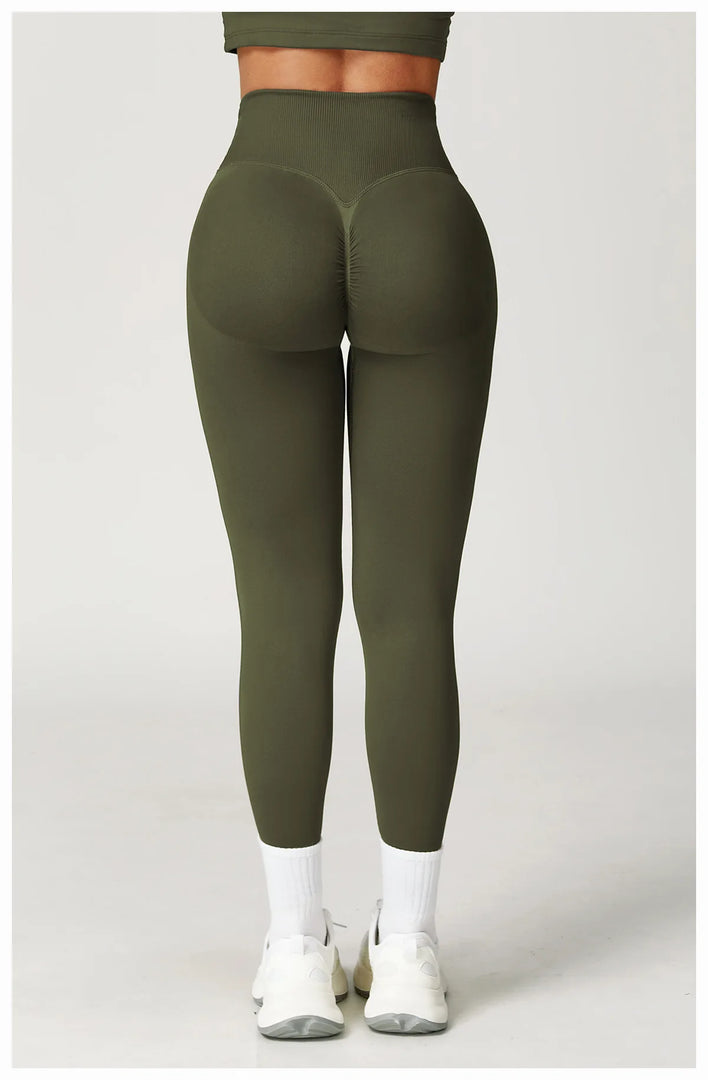 High Waist Contoured Seamless Leggings for Performance