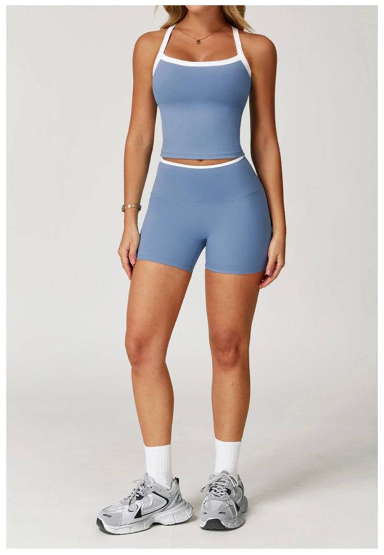 Luxurious Contour Seamless 2 Piece Athleisure Set Nylon