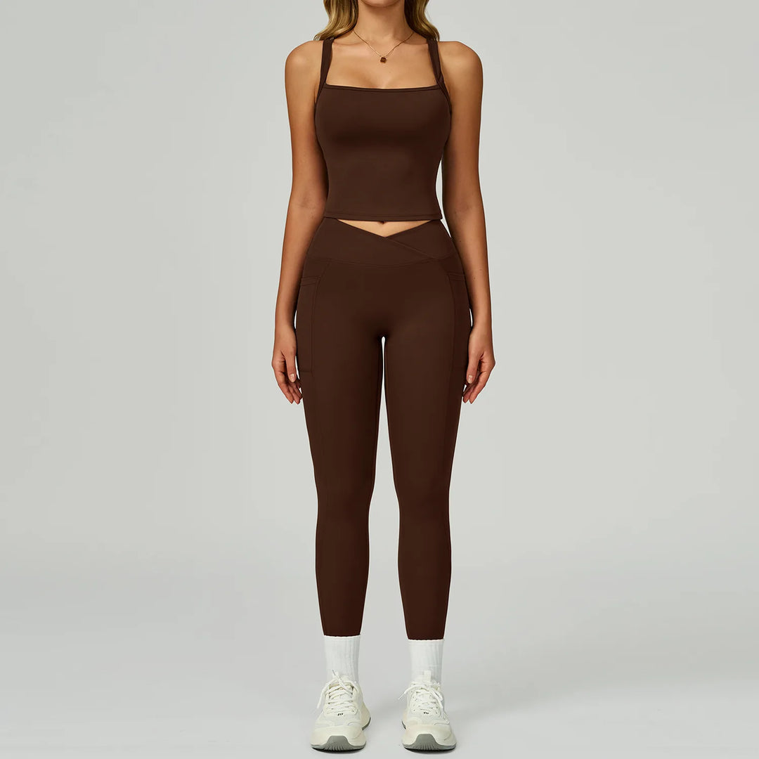 Two Piece Ultra Performance Yoga Luxe Set High Waist Band