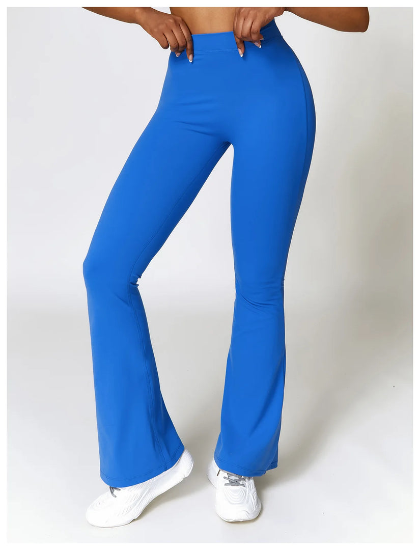 Contoured Flared Leggings With High Waist Silhouette