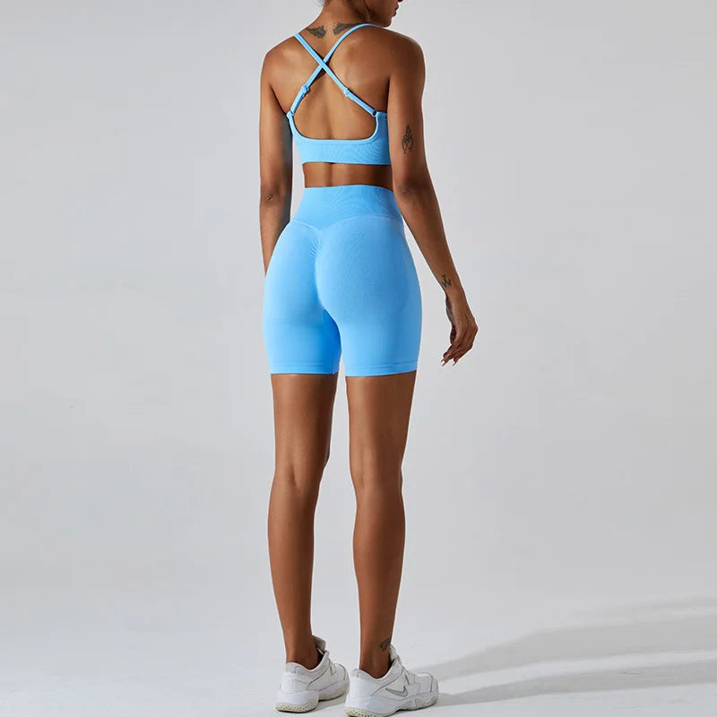 Seamless Contour 2 Piece Sculpted Yoga Wear Breathable