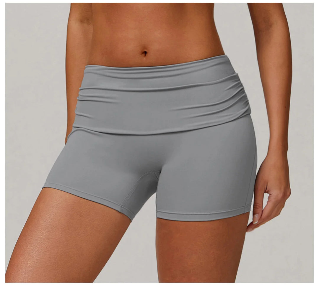 Sculpted Contour Fit High Waist Performance Shorts Nylon