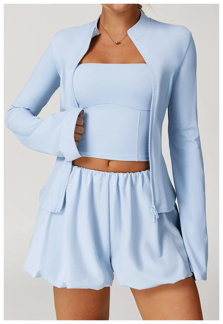 Sculpted Silhouette Two Piece Yoga Set Seamless Luxe