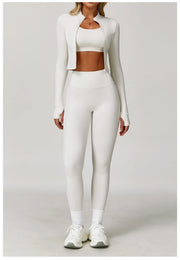 Three Piece Breathable Yoga Tracksuit Pro For Performance